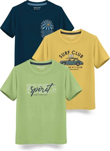 Hellcat Boys Printed Cotton Blend Regular T Shirt