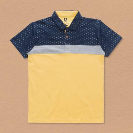 Crazy Leon Boys Colorblock Cotton Blend Regular T Shirt