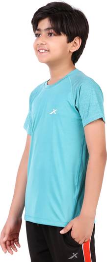 VECTOR X Boys Solid Polyester Regular T Shirt