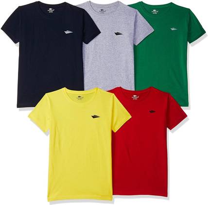 ONCH Boys Solid Pure Cotton Regular T Shirt