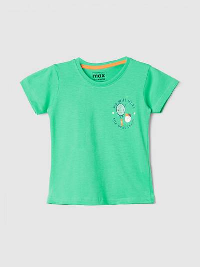 MAX Baby Boys Printed Pure Cotton Regular T Shirt