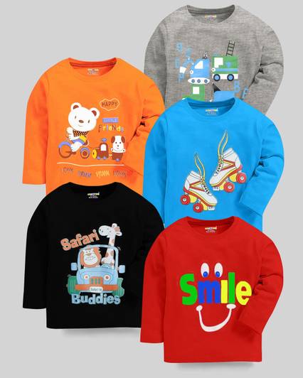 Kuchipoo Boys Printed Cotton Blend Regular T Shirt