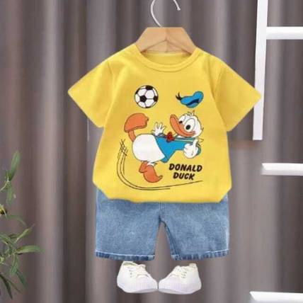 CosTheeta Baby Boys & Baby Girls Printed Pure Cotton Regular T Shirt