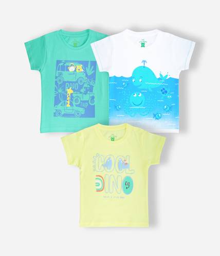 YUV Baby Boys & Baby Girls Graphic Print Pure Cotton Regular T Shirt