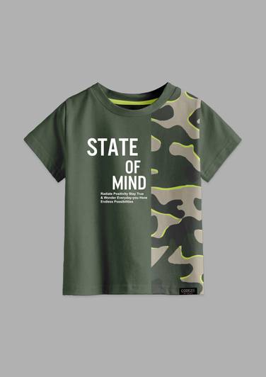 Codez Boys Self Design Cotton Blend Regular T Shirt