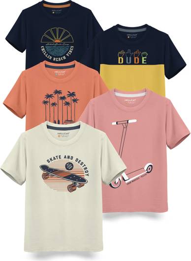 Hellcat Boys Printed Cotton Blend Regular T Shirt