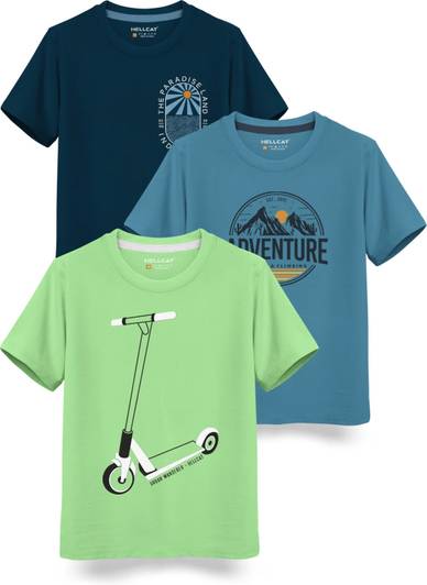 Hellcat Boys Printed Cotton Blend Regular T Shirt