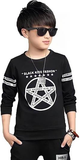 LILBITS Boys Graphic Print Cotton Blend Regular T Shirt