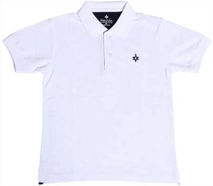 NeuVin Boys Solid Cotton Blend Regular T Shirt