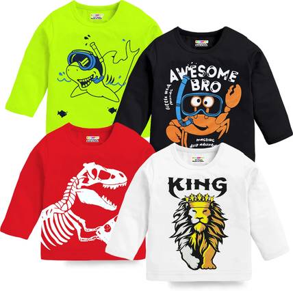 Kuchipoo Boys Printed Cotton Blend Regular T Shirt
