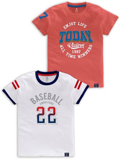 Codez Boys Printed Cotton Blend Regular T Shirt