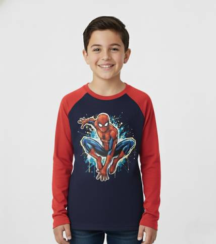 MARVEL BY MISS & CHIEF Boys Printed Pure Cotton Regular T Shirt