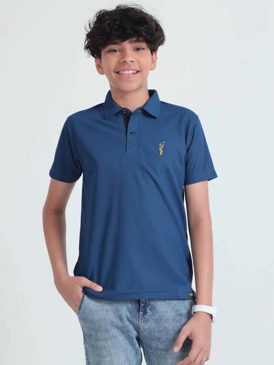 Stellers Boys Solid Polyester Regular T Shirt