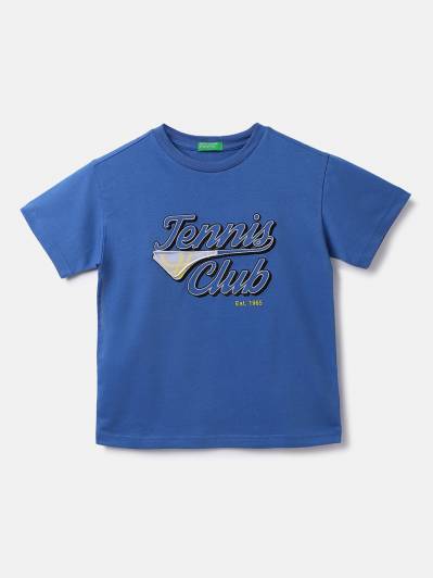 United Colors of Benetton Boys Typography Pure Cotton T Shirt