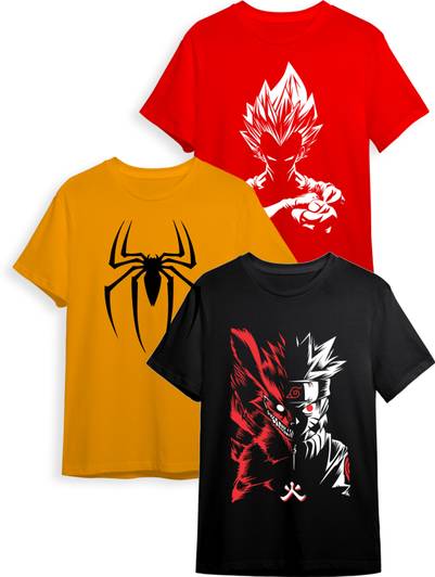 Litway Boys Graphic Print Pure Cotton Regular T Shirt