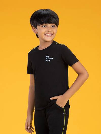 XY Life Boys Typography Pure Cotton Regular T Shirt
