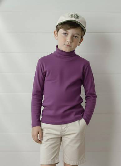 Clothify Boys Solid Cotton Blend Regular T Shirt