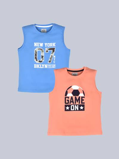 LUX cozi Boys Printed Pure Cotton Regular T Shirt