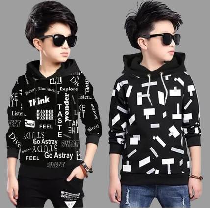 ATLANS CLOTHES Boys Printed Cotton Blend Regular T Shirt