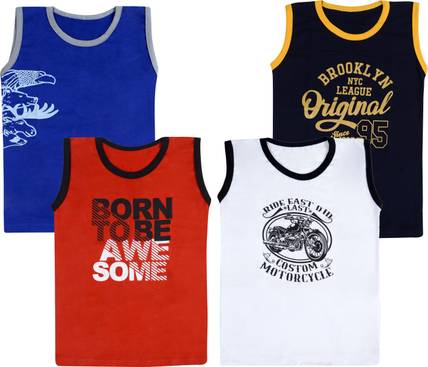 Fasla Boys Printed Pure Cotton Regular T Shirt