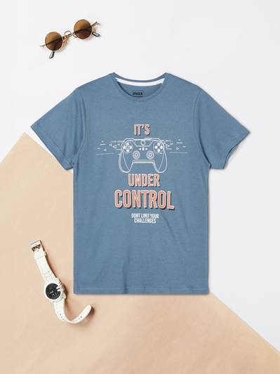 MAX Boys Printed Pure Cotton Regular T Shirt