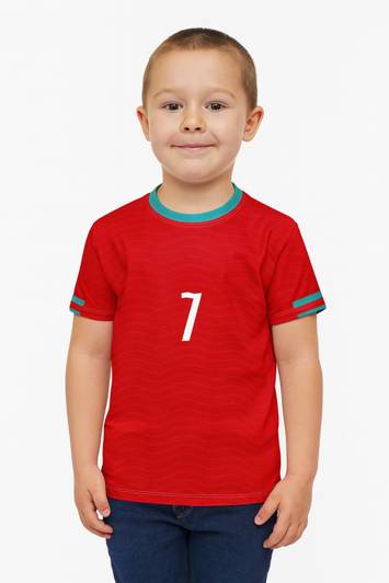 ponss Boys & Girls Printed Polyester Regular T Shirt