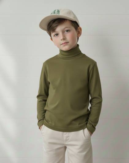 Clothify Boys Solid Cotton Blend Regular T Shirt