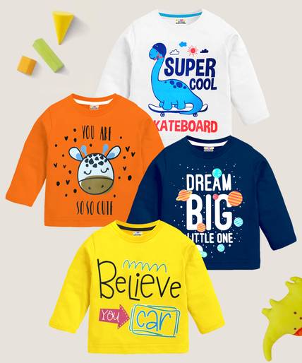 Kuchipoo Baby Boys Printed Cotton Blend Regular T Shirt