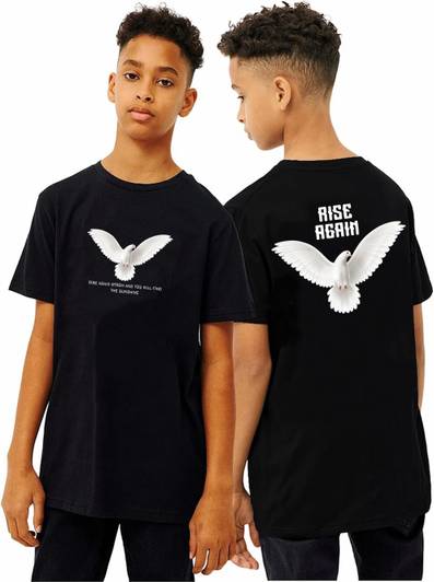 VABRU Boys Printed Cotton Blend Regular T Shirt