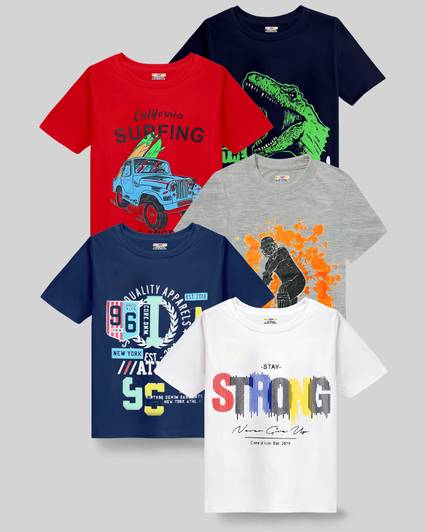 Kuchipoo Boys Graphic Print Cotton Blend Regular T Shirt