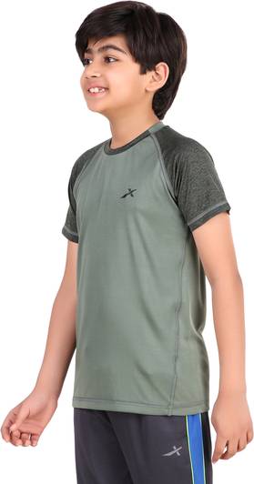 VECTOR X Boys Solid Polyester Regular T Shirt