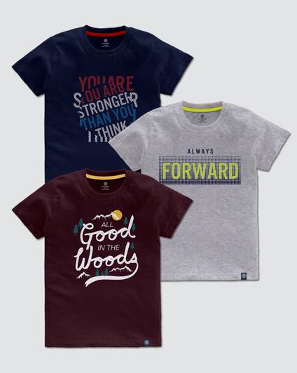 Codez Boys Printed Cotton Blend Regular T Shirt