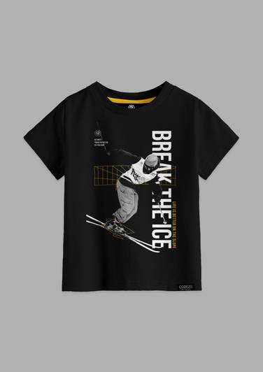 Codez Boys Self Design Cotton Blend Regular T Shirt