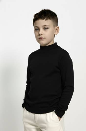 Clothify Boys Solid Cotton Blend Regular T Shirt