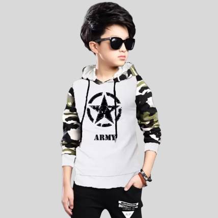 LILBITS Boys Printed Cotton Blend Regular T Shirt