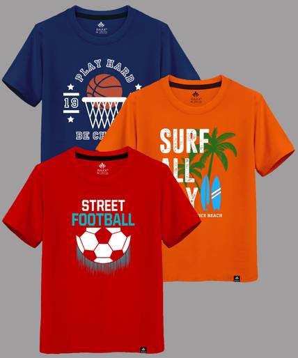 Raax Boys Printed Pure Cotton Regular T Shirt