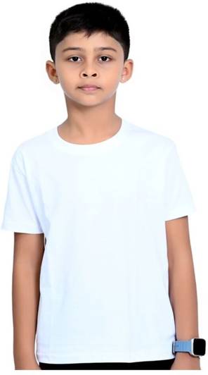 RAINBOWTEES Boys Solid Pure Cotton Regular T Shirt
