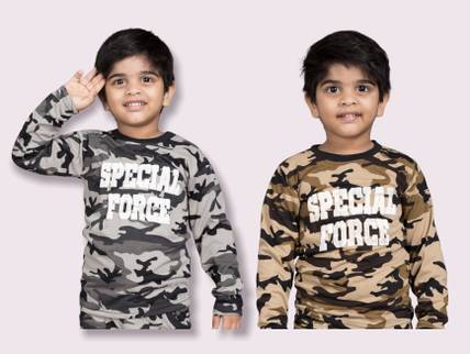 TINY TOON Boys Printed Cotton Blend Regular T Shirt