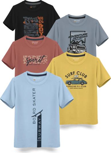 Hellcat Boys Printed Cotton Blend Regular T Shirt