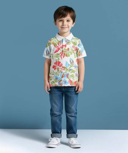 KILLER Boys Floral Print Pure Cotton Regular T Shirt