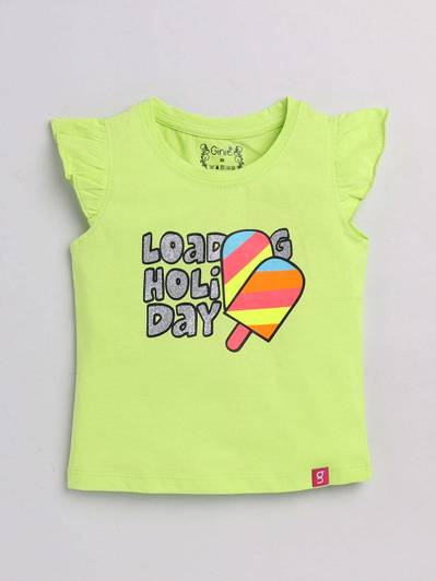 Ginie Girls Casual Pure Cotton Crop Top