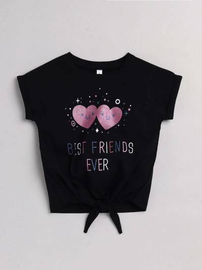 Ginie Girls Casual Pure Cotton Crop Top