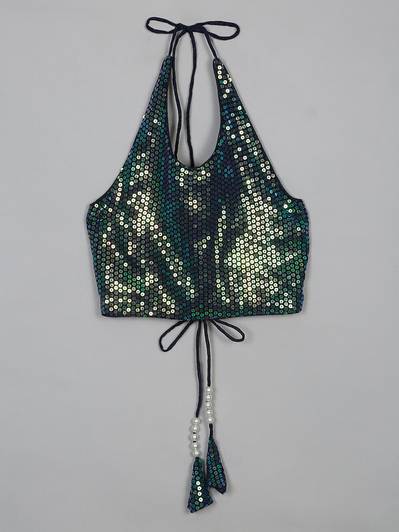 Saka Deisgns Girls Party Georgette Crop Top