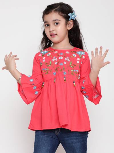 Niya Girls Casual Rayon A-line Top