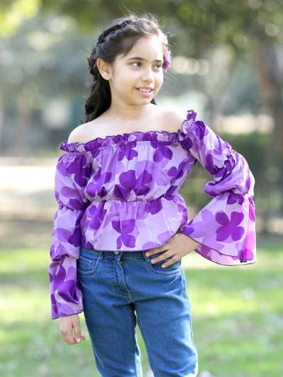 CUTIEKINS Girls Casual Polyester A-line Top