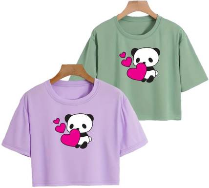 Mishti Fashion Girls Party Cotton Blend Crop Top