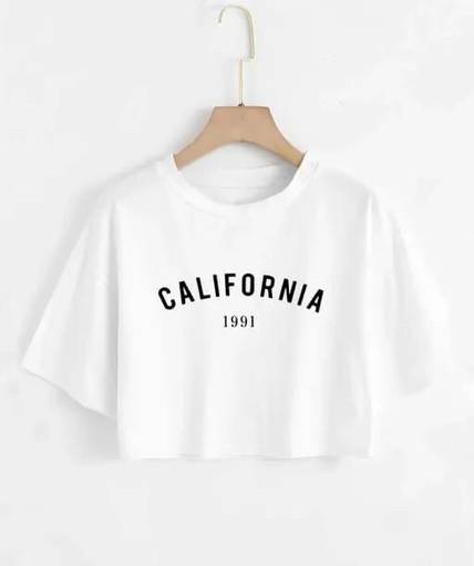 CRAZEE Girls Cotton Blend Crop Top