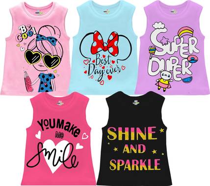 MINI MYN Vest For Girls Cotton Blend