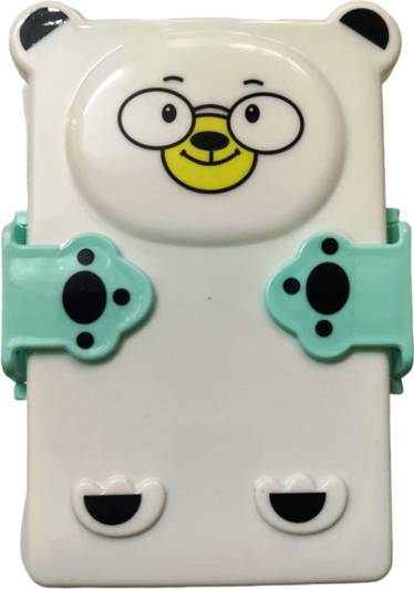 Gift Collection Teddy Design Plastic Lunch Box Container And Spoon.2 Way Lock School Tiffin Box 1 Containers Plastic School Lunch Box