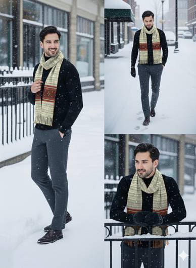 Cat Bunny Solid Men Muffler